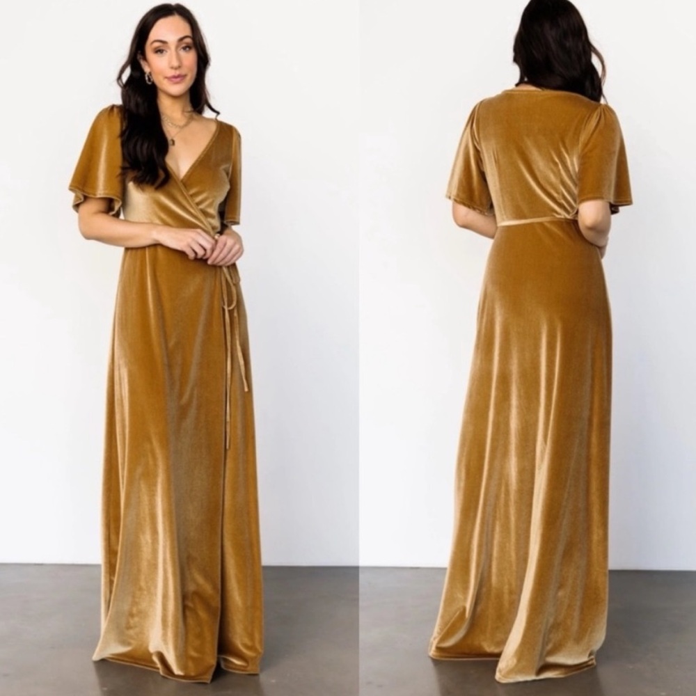 BALTIC BORN Velvet Wrap Maxi Dress *Pregnancy & Nursing Friendly*